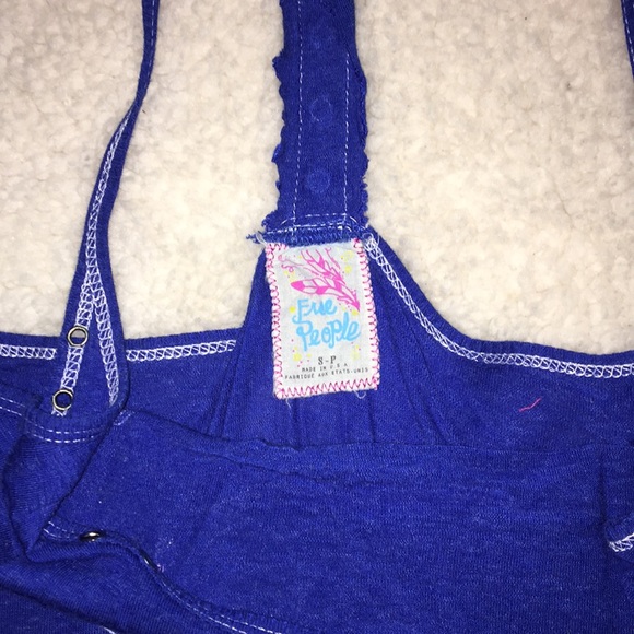 NWOT Free People blue T-strap tank top Small - Picture 8 of 8